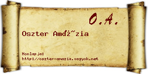 Oszter Amázia névjegykártya